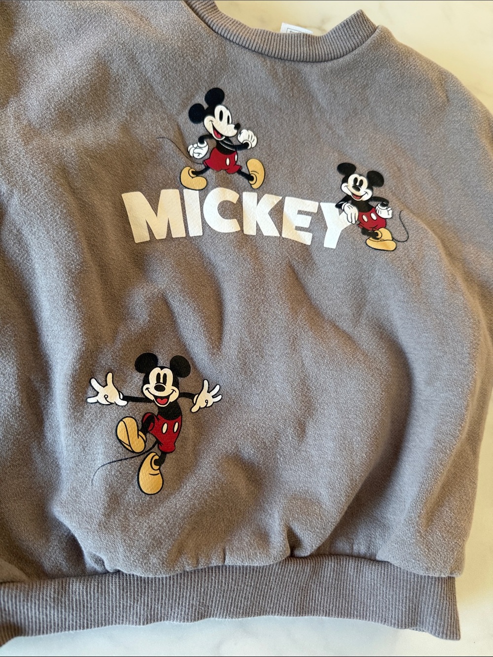 Disney Mickey Kids' Pullover Sweatshirt - Taupe 2t